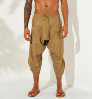 NSOnline בגדי לגברים  Mens Summer Solid Color Casual Corduroy Pants