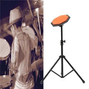 NSOnline כלי נגינה  8&#039;&#039; 21cm Rubber Dumb Drum Practice Pads Set with Stand